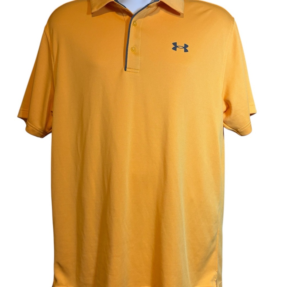 Under Armour Loose Men's Orange Golf Polo Shirt Size XL